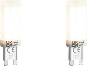 Set van 2 G9 3-staps dimbare LED lampen opaal 4.5W 500 lm 4000K
