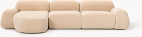 Modulaire bouclé hoekbank Wolke (4-zits)
