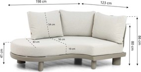 Santika Furniture Santika Guss Hoek/sofa Module Rechts Organisch Aluminium/rope Grijs