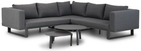 Hoek loungeset 5 personen Aluminium/Outdoor textiel Grijs  Lifestyle Garden Furniture Club/Rimini