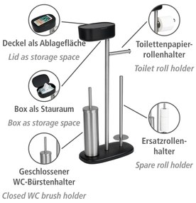 Wenko Rivazza wc-boy met box RVS zwart