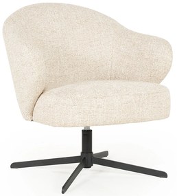 Eleonora Connor Fauteuil Draaibaar Beige Stof