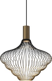 Asli Hanglamp Zwart Goud