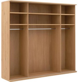 Goossens Excellent Kledingkast Wood, 240 cm breed, 223 cm hoog, 4 hout schuifdeuren