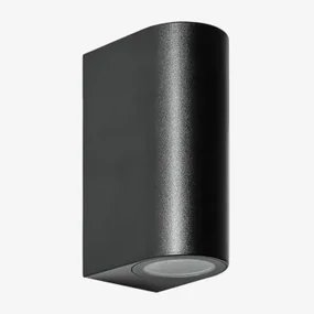 Buitenwandlamp Met 2 Xilven Lichtpunten Zwart - Sklum