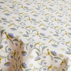 Rond tafelkleed met opdruk, zacht gecoat katoen, LANZANA