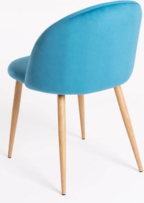 Set 4 Vint Fluwelen Stoelen