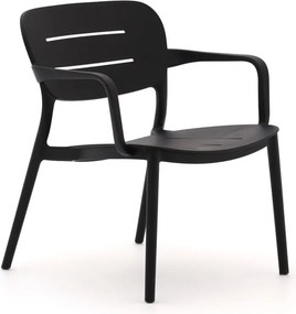 Lounge tuinstoel | Forza Pazzia | Kunststof | Zwart | Stapelbaar | Kees Smit Tuinmeubelen