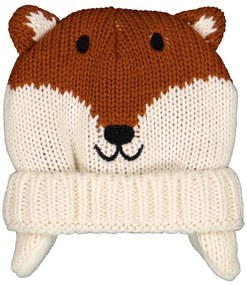 HEMA Baby Muts Met Oorwarmers Gebreid Vos Bruin (bruin)