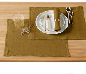 Set van 2 placemats in gewassen linnen Victorine