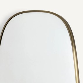 Spiegel met kader in verouderde messing H100cm, Caligone