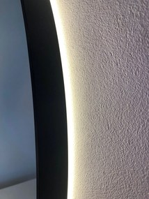 Best Design Nero Venetië ronde spiegel zwart incl. LED verlichting Ø 140 cm