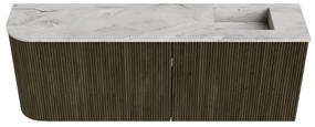 Mondiaz Joya DLux 110cm toiletmeubel ronding links shadow met wastafel faye rechts 1 kraangat glace