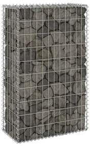 vidaXL Schanskorfmuur met deksels 60x30x100 cm gegalvaniseerd staal