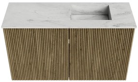Mondiaz Joya DLux 70cm toiletmeubel dusk met wastafel faye rechts 1 kraangat opalo