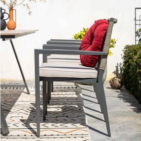 Garden Impressions Burela tuinset 5-delig - Tulli tuintafel 180x115xH75 cm