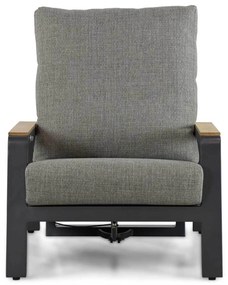 Stoel en Bank Loungeset 5 personen Aluminium/teak Grijs  Osmen Manly