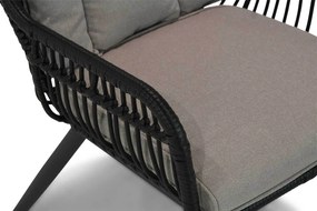 Tuinset 6 personen 260 cm Wicker/Aluminium/Aluminium/wicker Zwart Coco Azzano/San