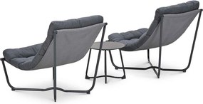 Garden Impressions Zensa loungeset 3-delig - donker grijs