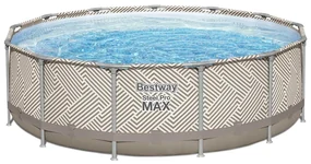 Bestway frame zwembad steel pro max set rond 396 cm met zonnescherm