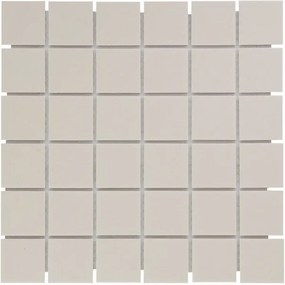 The Mosaic Factory London mozaïektegel 4.8x4.8x0.6cm voor vloer voor binnen en buiten vierkant Keramiek Wit LO1010