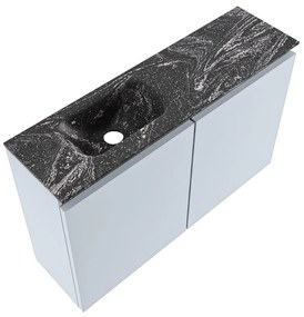 Mondiaz Ture DLux toiletmeubel 80cm clay met wastafel lava links met kraangat