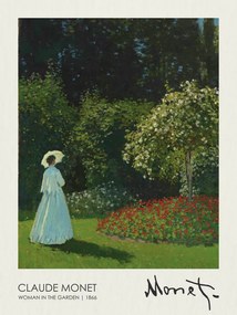 Kunstreproductie Jeanne Marie Lecadre In The Garden (1866), Claude Monet