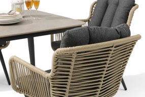 Tuinset 8 personen 300 cm Aluminium/wicker Grijs Coco Custa/Weave