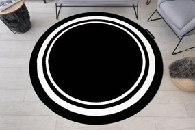 Tapijt HAMPTON Border rond kader zwart
