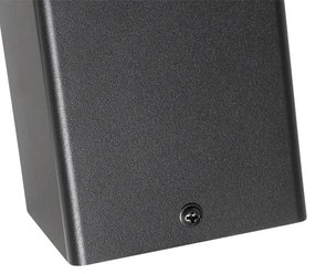 Staande buitenlamp zwart 50 cm IP44 met smoke glas - Denmark