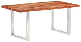 vidaXL Eetkamertafel met natuurlijke randen 6 cm 200 cm acaciahout