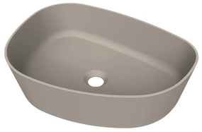 Arcqua Rocker waskom - opbouw - organisch links - 50x37cm - mat klei WAS859329