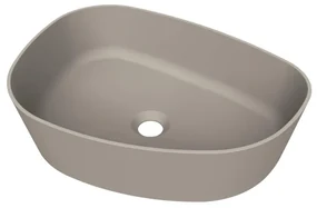 Arcqua Rocker waskom - opbouw - organisch links - 50x37cm - mat klei WAS859329