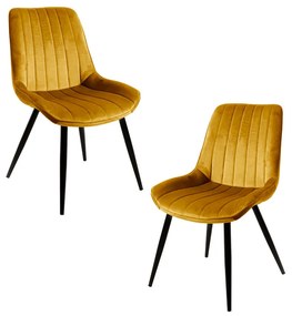 Set van 2 Lene Fluwelen Stoelen