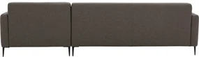 Goossens Bank Key West bruin, stof, 3-zits, modern design