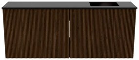 Mondiaz Joya 100cm toiletmeubel walnut met wastafel faye rechts 1 kraangat urban
