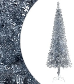 vidaXL Kerstboom smal 180 cm zilverkleurig