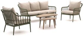 + 10% kassakorting | Stoel-bank loungeset Manifesto | 5 personen | Loungeset Groen | Aluminium | Kees Smit Tuinmeubelen
