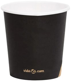 vidaXL 1000 st Koffiebekers 120 ml papier zwart