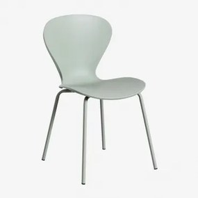 Set Van 2 Stapelbare Eetkamerstoelen In Polypropyleen En Ijzer Uit Colors Celadon - Sklum