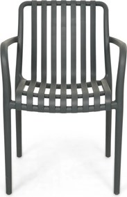 Tuinset 6 personen 205 cm Kunststof Grijs Domani Furniture Alba/Creta