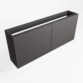 Mondiaz FOWY fonteinonderkast - 90x22x50cm - 2 deuren - push to open - softclose - Dark Grey FOWYTO90DG2D