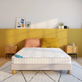 Ensemble matras in mousse met vormbehoud + bedbodem
