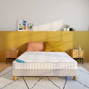 Ensemble matras in mousse met vormbehoud + bedbodem