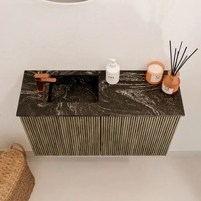 Mondiaz Joya DLux 70cm toiletmeubel dusk met wastafel faye links 1 kraangat lava