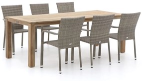 Forza Fossano/ROUGH-S 220cm dining tuinset 7-delig stapelbaar