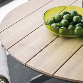 Garden Impressions Tineo tuinset 7-delig - Tulli tuintafel Ø148x75 cm light teak vironwood