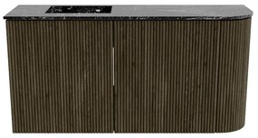 Mondiaz Joya DLux 80cm toiletmeubel ronding rechts shadow met wastafel faye links zonder kraangat lava