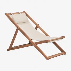 Set Van 2 Inklapbare Houten Hangmatten Met Kussen Kardis Tapioca Beige - Sklum