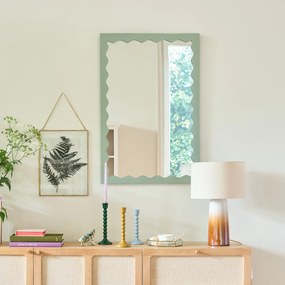 Tafellamp van keramiek en linnen, 47 cm hoog, Grezza